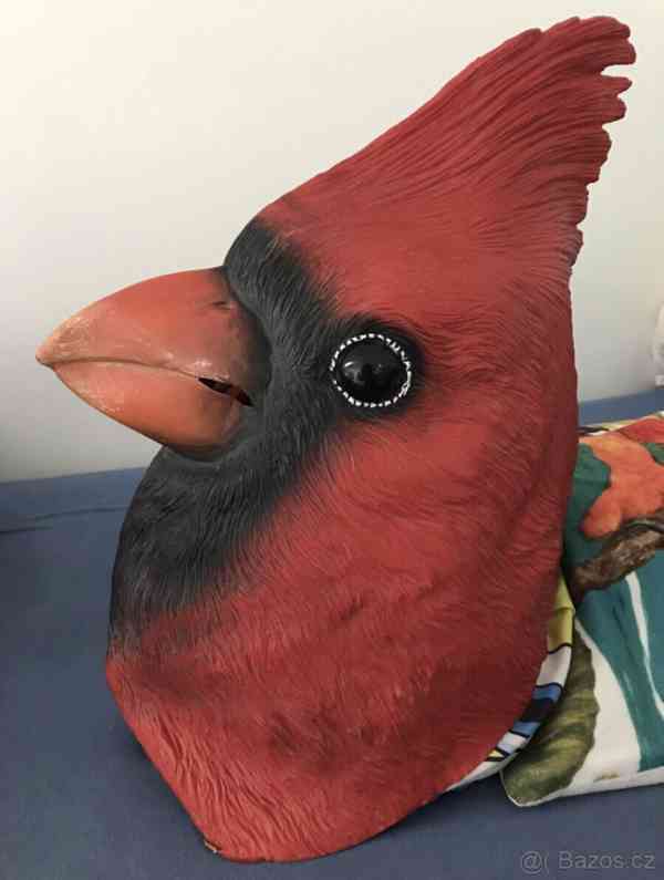 Latexová maska - kardinál červený - foto 1