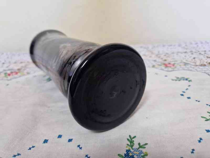 Zajímavá černá Váza Lyžař Skoky na Lyžích Burkert - foto 9