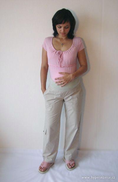 Těhotenské sportovní kalhoty bavlna na podzim - foto 1