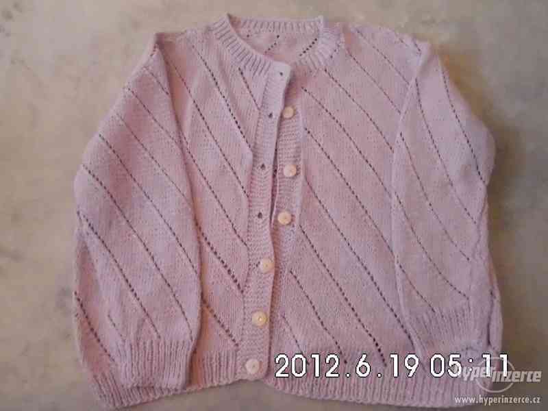 Prodám pletený přízový fialový svetr - ruční práce - foto 1