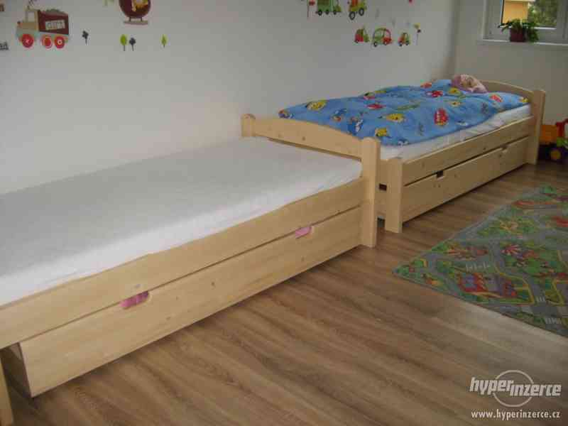 Dřevěná postel – nová80,90x200  - foto 3
