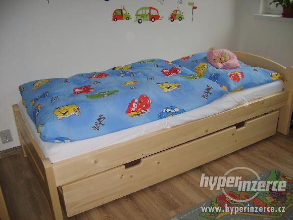 Dřevěná postel – nová80,90x200  - foto 4