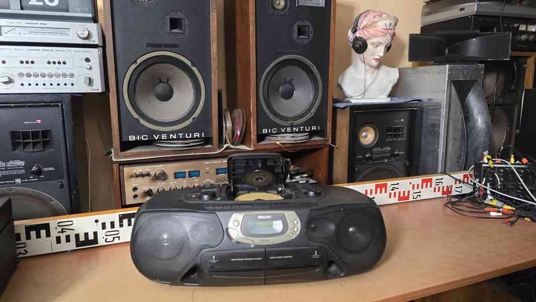 PHILIPS AZ1602 velký radiomagnetofon s CD přehrávačem - foto 4