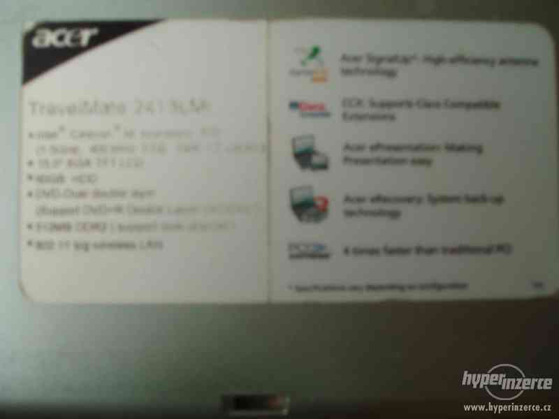 Prodám Notebook Acer TravelMate2410 - foto 8