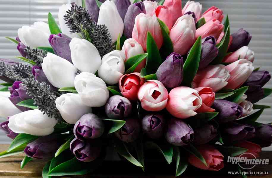 Umělé tulipány - několik barev - foto 1