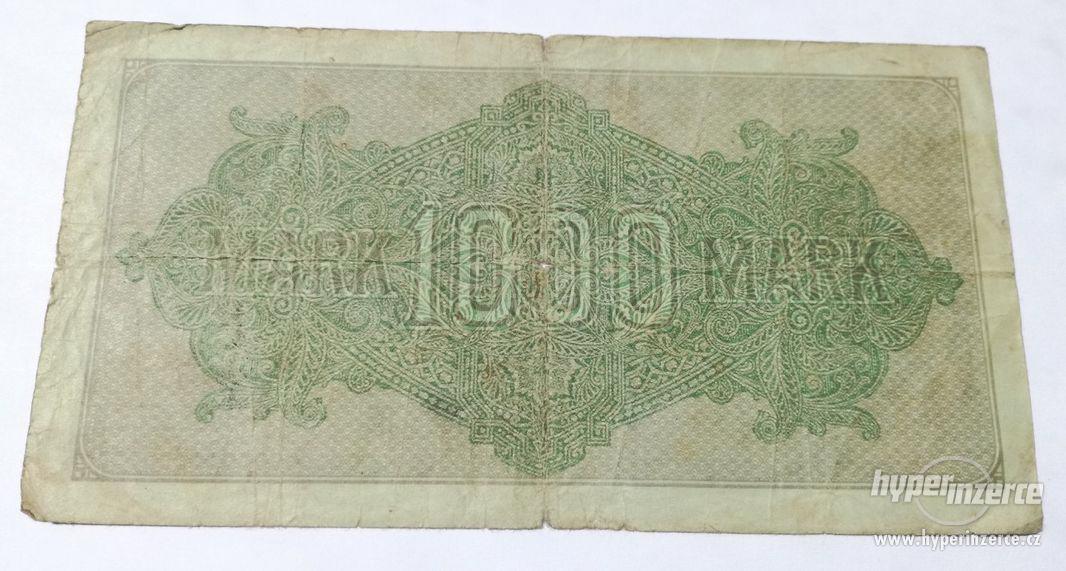 1922, 1000 Mariek, Nemecko, zelený papier - foto 2