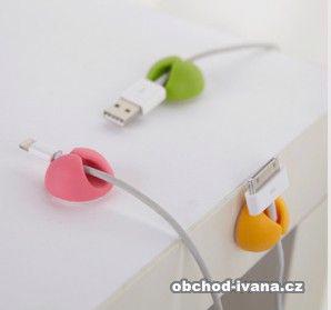 Držák USB kabelu růžový - foto 3
