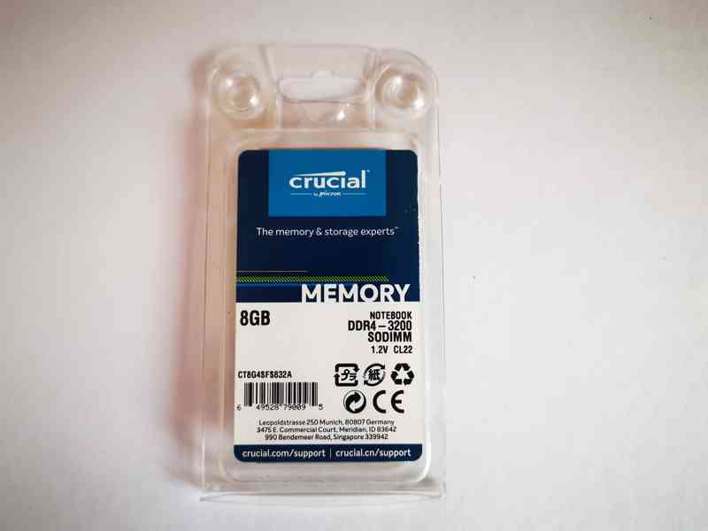 8GB RAM SODIMM DDR4 3200MHz paměť Samsung pro notebook
