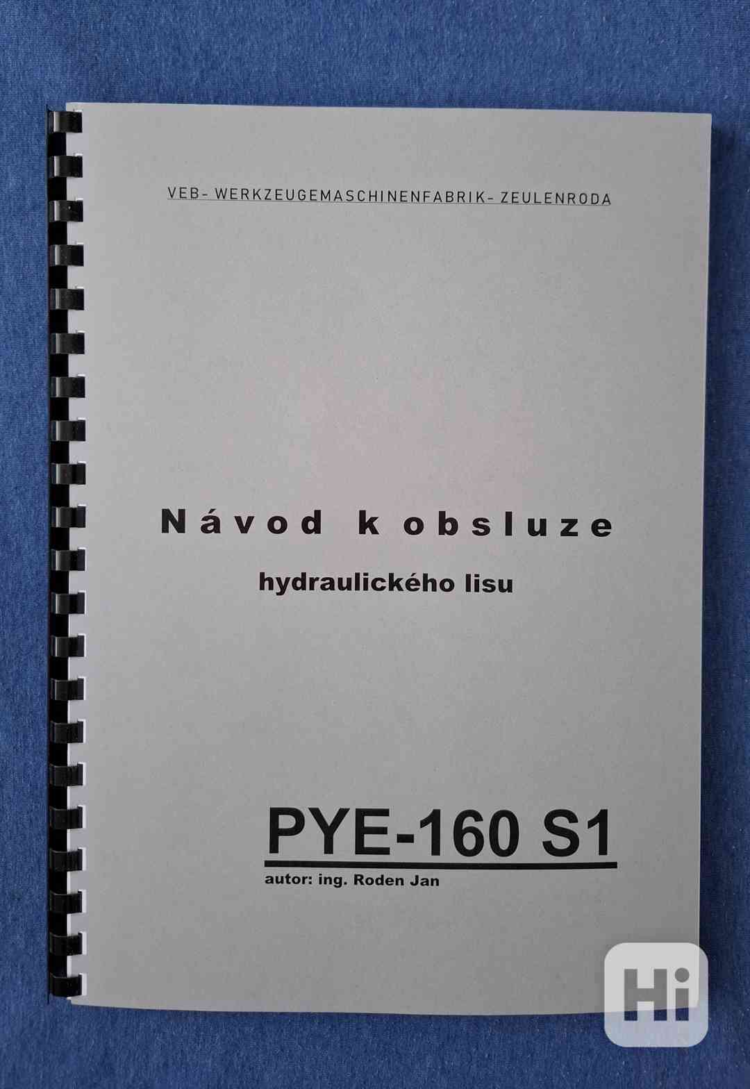 Návod lisu PYE-100 S1 - foto 1