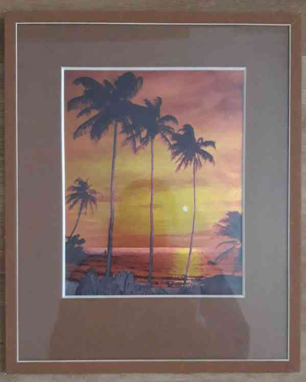 Prodám obraz palmy u moře