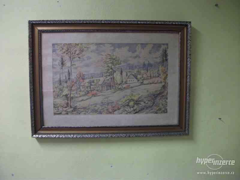 Originál obraz litografie Jindřich Bajgar 1650 Kč - foto 1