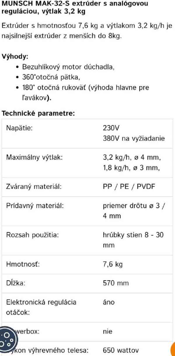 Svářečka MUNSCH MAK 32-S-B - foto 3