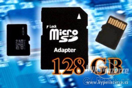 Paměťová karta micro SD 128 GB class 10 + adaptér - foto 1