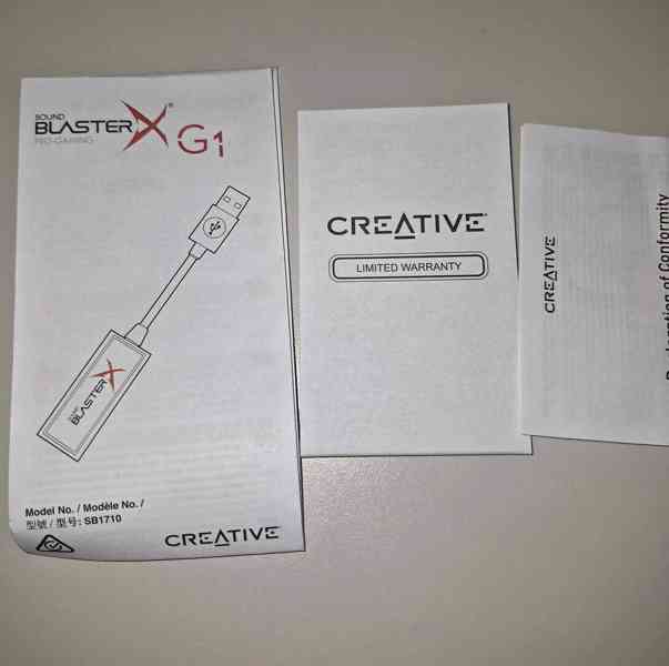 herni zvukova karta Creative Sound BlasterX G1 nova v zaruce - foto 6