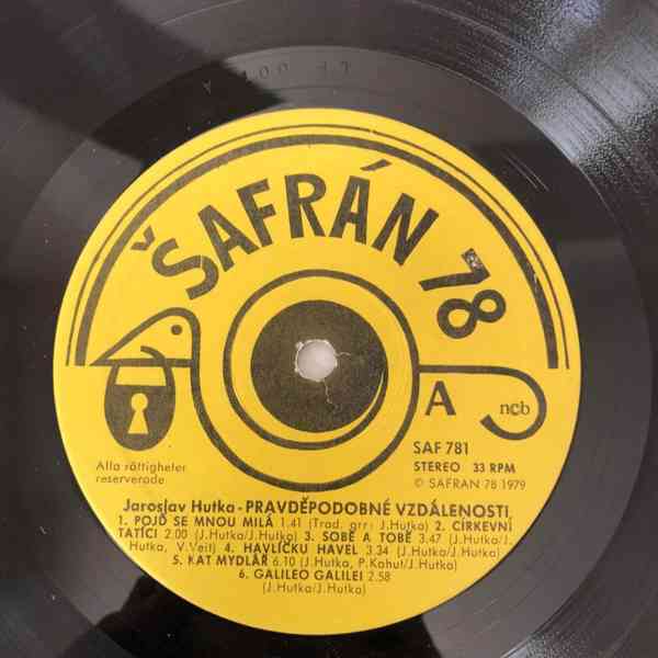 Jaroslav Hutka – Pravděpodobné Vzdálenosti  (LP) - foto 3