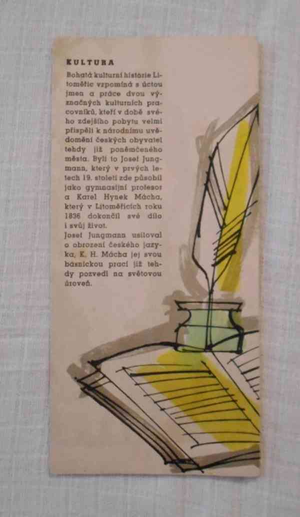 Leták Litoměřice Pohostinné město v Českém Středohoří - 1951 - foto 6