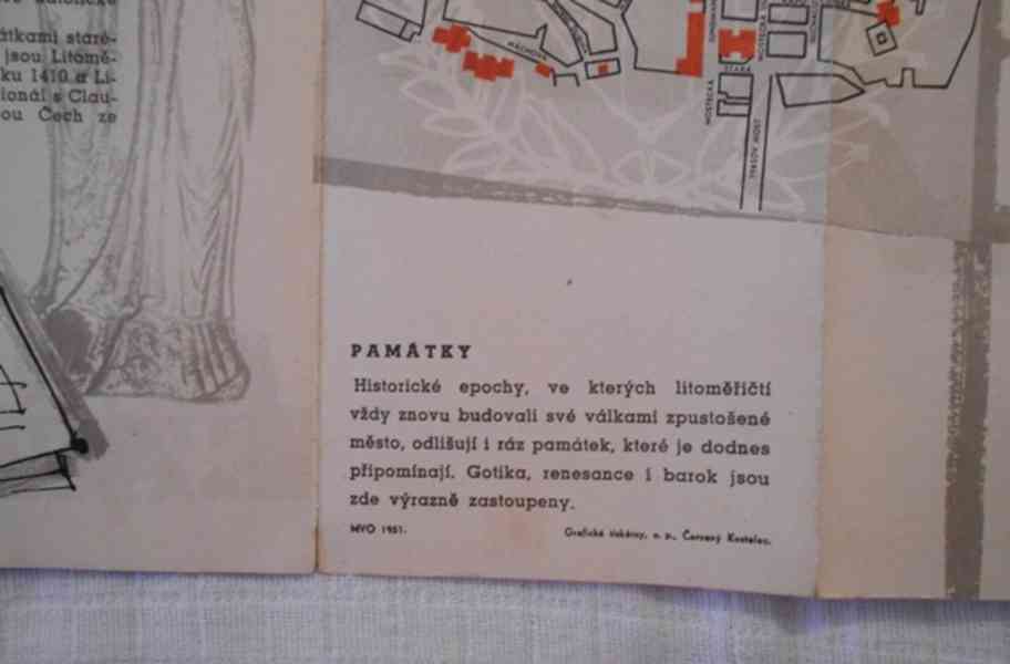 Leták Litoměřice Pohostinné město v Českém Středohoří - 1951 - foto 3