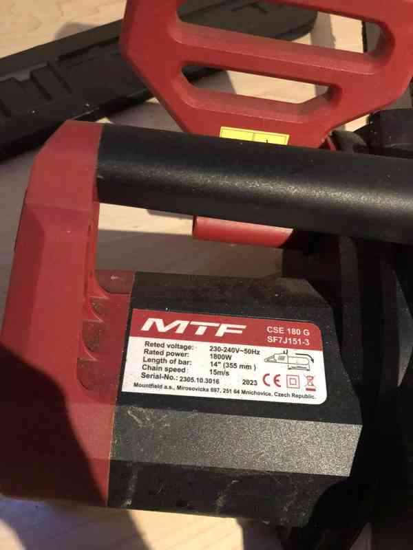 Elektrická řetězová pila MTF CSE 180 G  3x použitá - foto 2