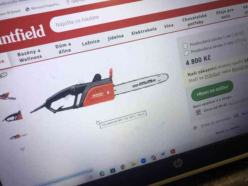 Elektrická řetězová pila MTF CSE 180 G  3x použitá - foto 3