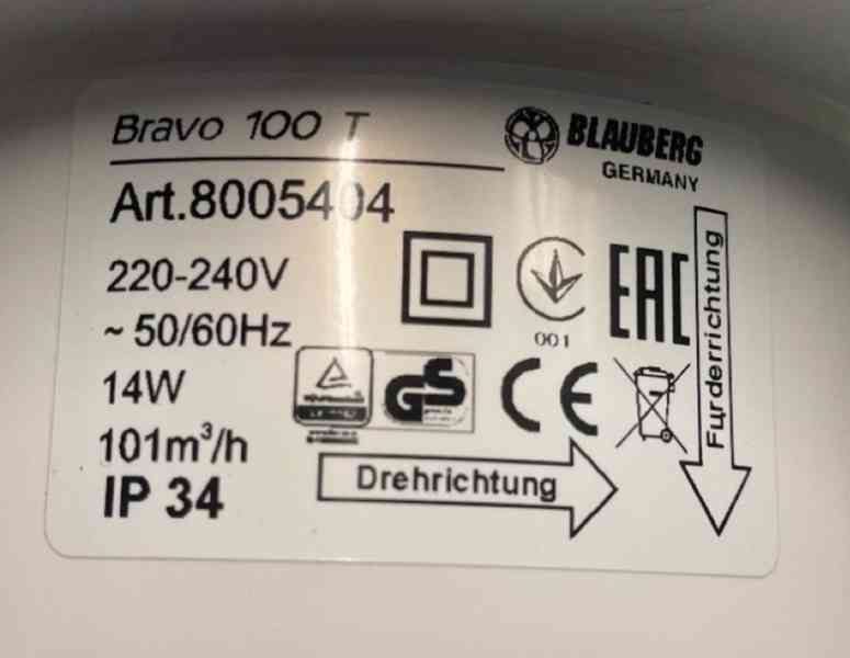  Koupelnový ventilátor BLAUBERG - foto 3
