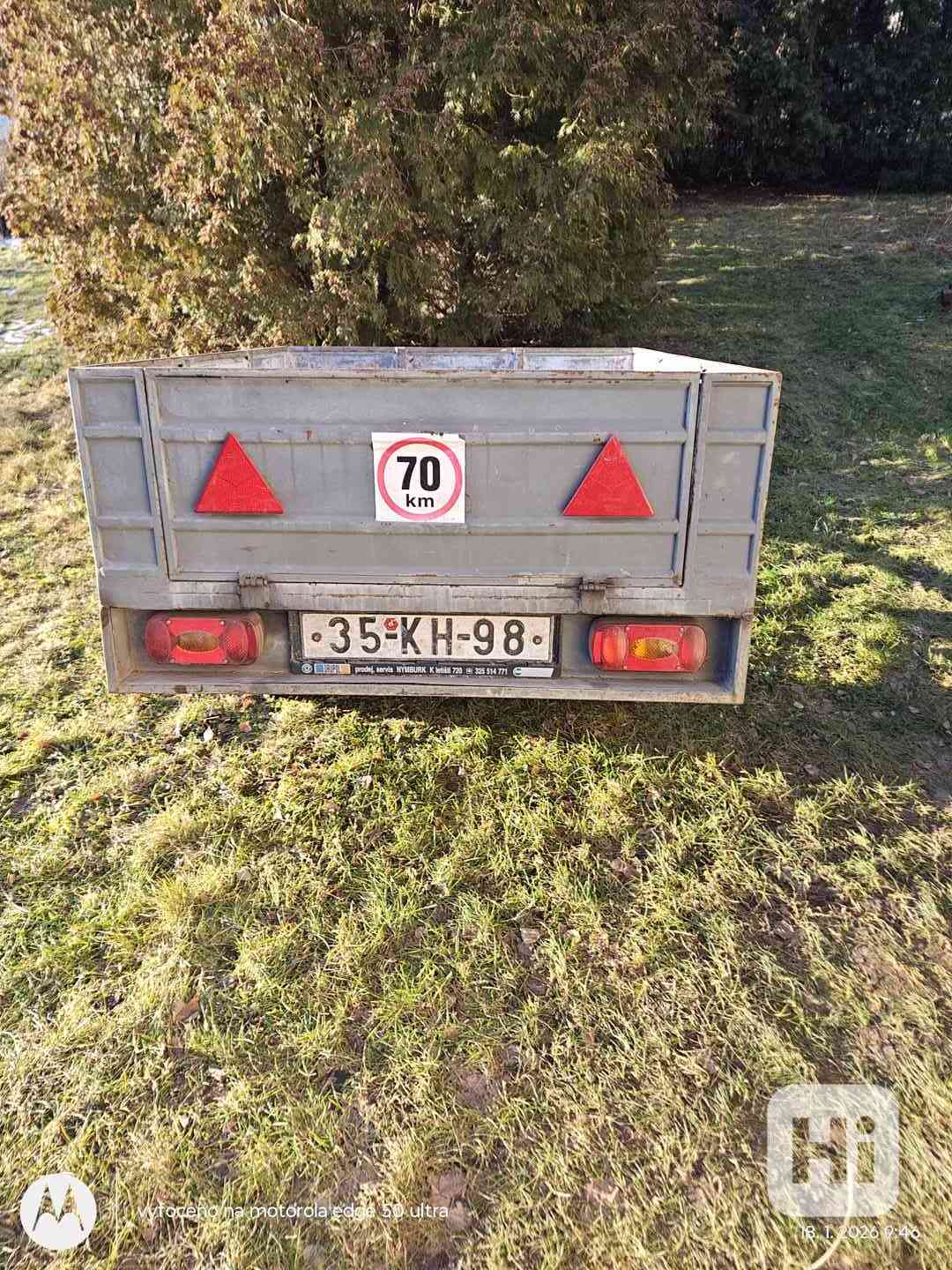 Přívěsný vozík za auto s STK  - foto 1