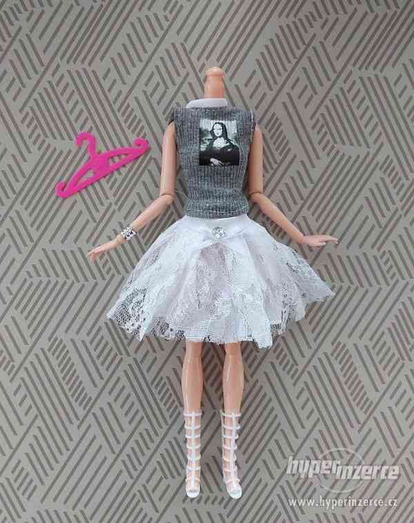 NOVÉ! Set pro panenku Barbie, halenka+sukně+boty+nár.+ram. - foto 5