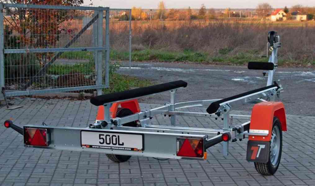 Přívěs Thomas BT-500L B 500kg pro loď do 4,3m s plochým dnem - foto 2