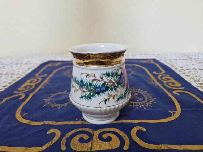 Sbírkový secesní porcelánový Hrnek Mušlák - foto 2
