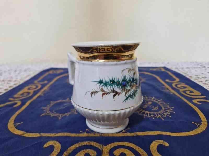 Sbírkový secesní porcelánový Hrnek Mušlák - foto 4