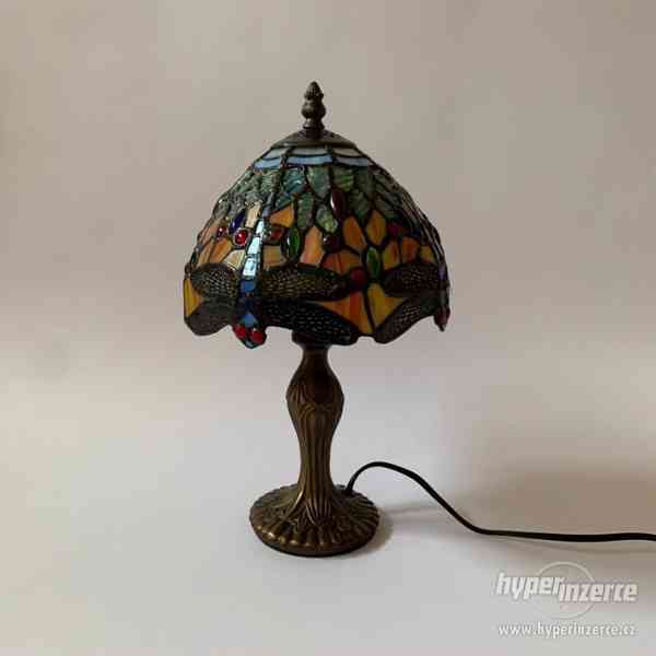 Tiffany stolní lampa stínidlo sklo - vitráž - foto 2