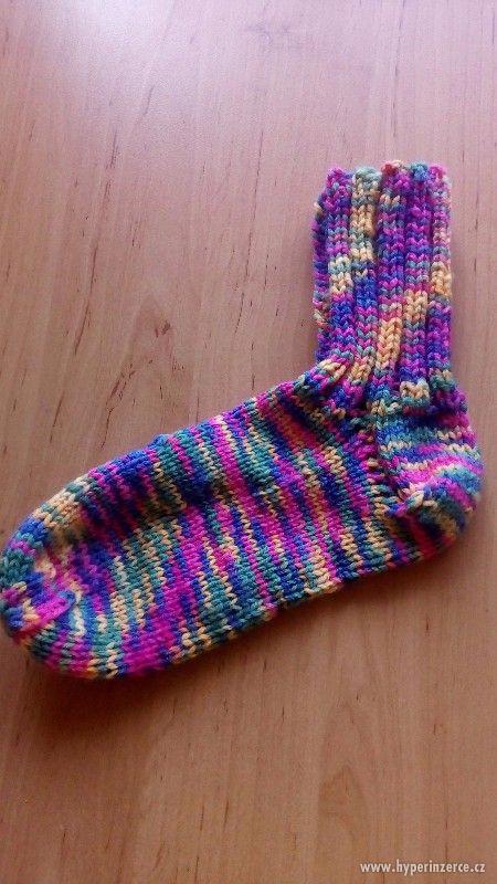 Ručně pletené ponožky - foto 1