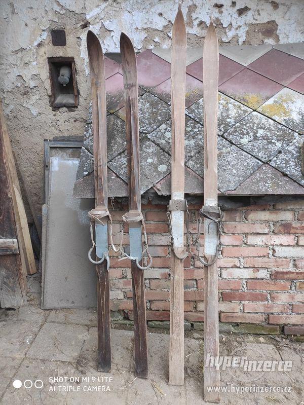 Dřevěné lyže - foto 1