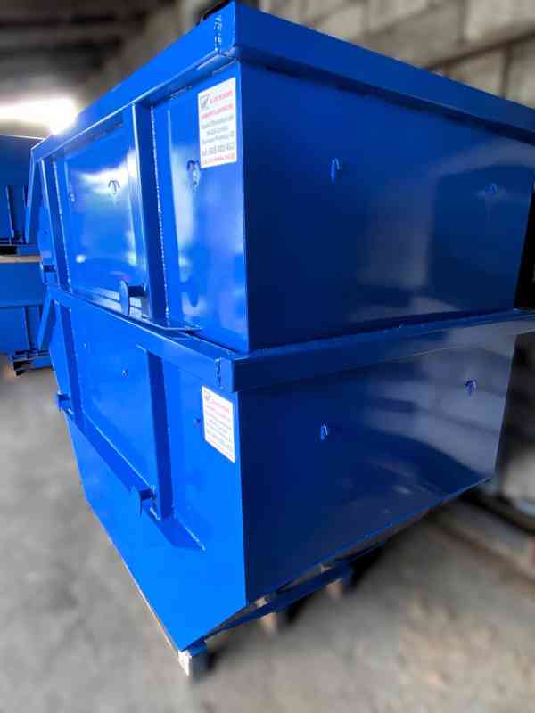 Kontener, koryto 3 m3, wózek ramowy, wózek hakowy, koryto - foto 4