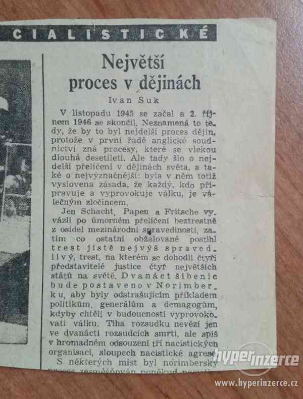 Noviny Norimberský proces,Mussoliniho smrt,zabrání Slovenska - foto 2