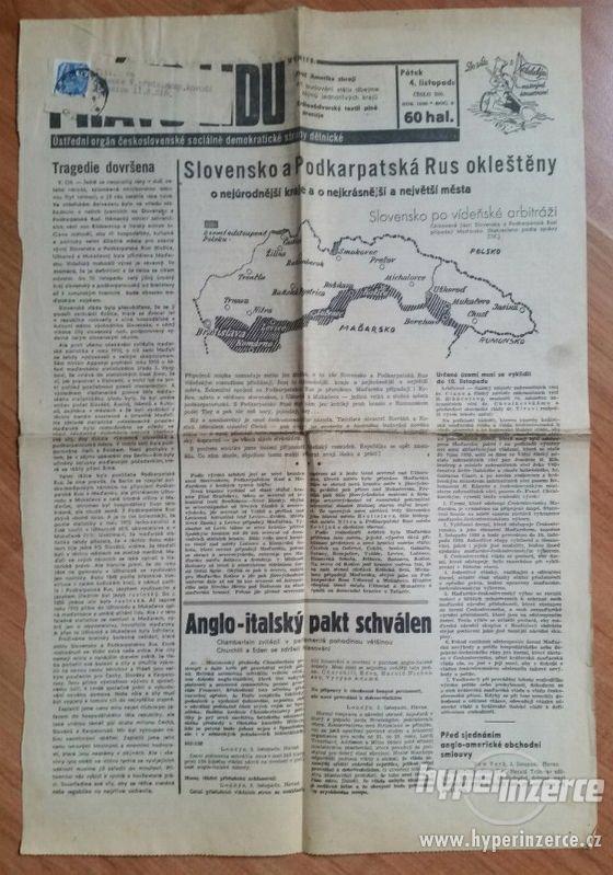 Noviny Norimberský proces,Mussoliniho smrt,zabrání Slovenska - foto 3