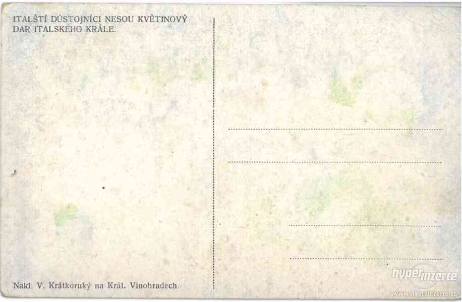 Stará pohlednice Praha - Italští důstojníci - vojenská - foto 2