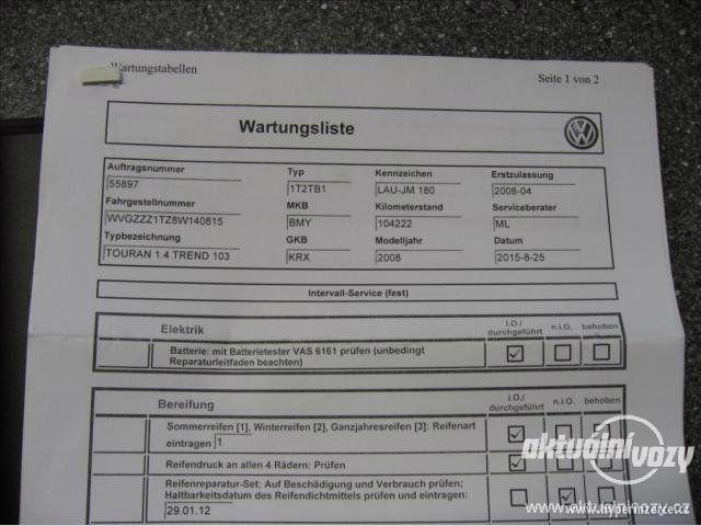 Volkswagen Touran 1.4, benzín, r.v. 2008 - foto 2