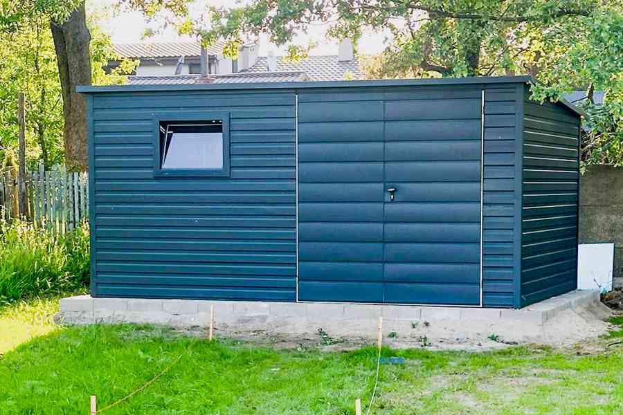 Zahradní domek 4,5x2,5m Dvoukřídlá vrata Okno Antracit TS701 - foto 7