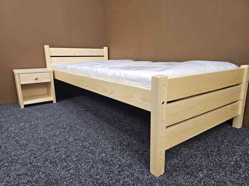  Prodám nové masiv zvýšené postele 80-90x200cm s roštem. - foto 2