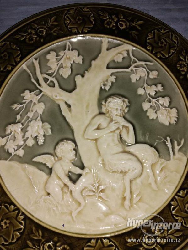 Keramický talíř - antické umění - přelom století - foto 2