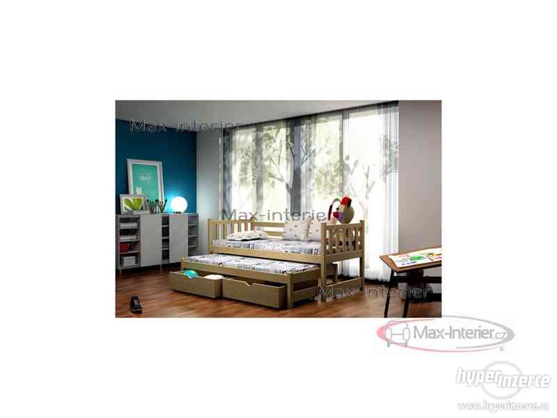 Dětská postel s přistýlkou masiv borovice - foto 1