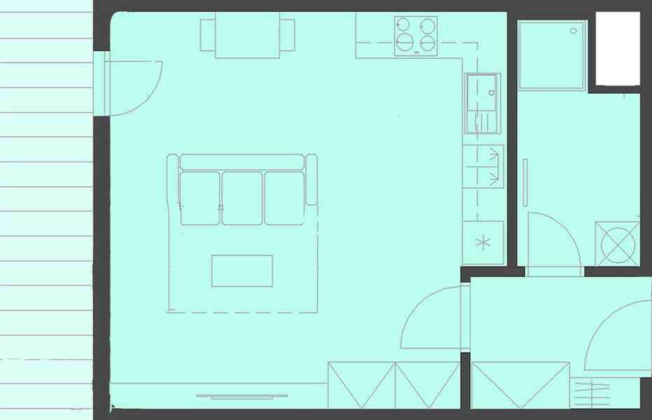 Pronajmu novostavbu  1+kk Brno, Jižní ( rezidence Svratka) - foto 8