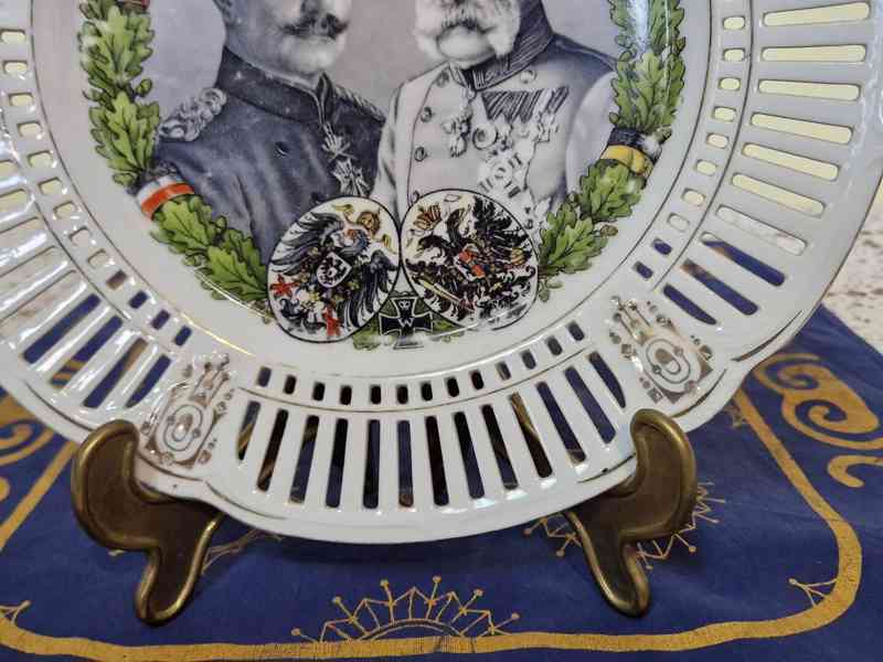 Sběratelský porcelánový Talíř Franz Josef a Vilém 1914 1915 - foto 2