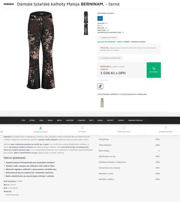 NOVÉ - Dámské lyžařské kalhoty Maloja BERNI - foto 7