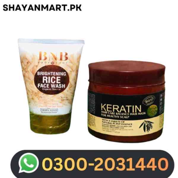 Brightening Rice Face Wash + Keratin Hair Mask in Bahawalpur - foto 1