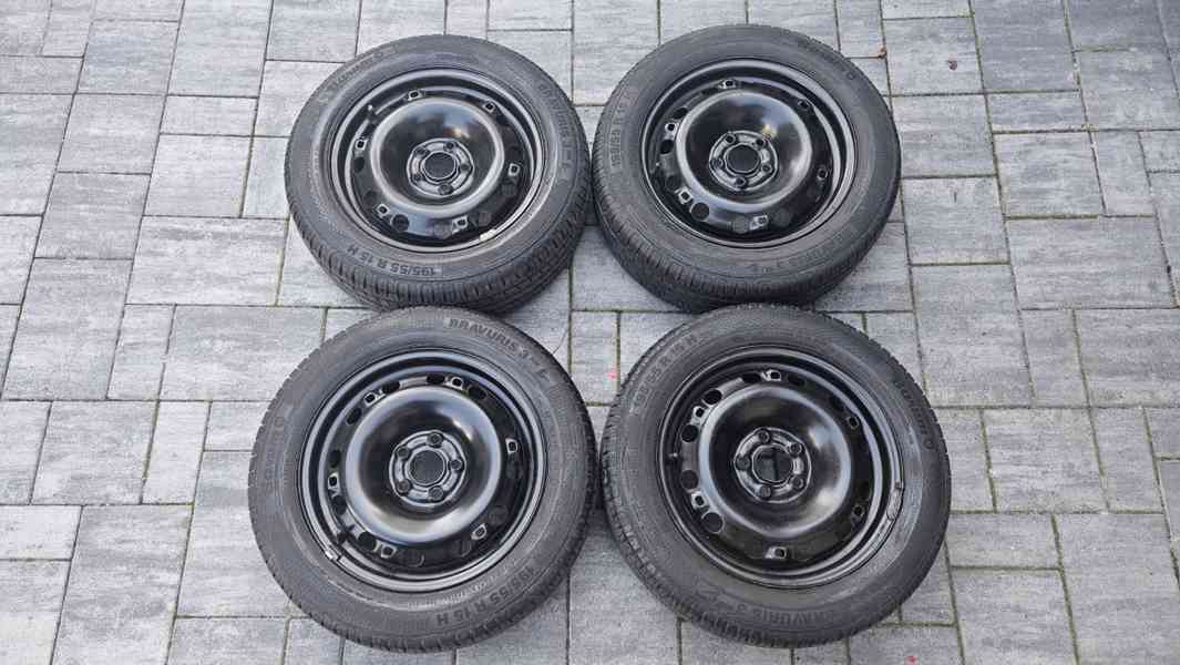 Škoda Fabia letní pneumatiky 195/55R15 disky 6Jx15 5x100  - foto 1