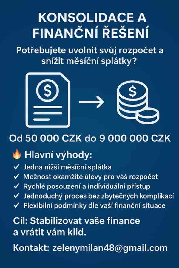 Konsolidace a finanční řešení . 