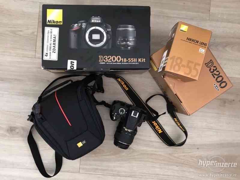 Zrcadlovka Nikon D3200 + objektiv 18-55 AF DX II - foto 1