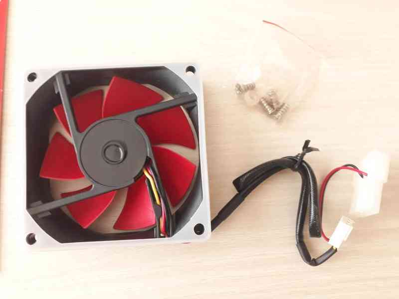 Airen Fan - tichý větrák k PC - Red Wings 80 Deluxe 80x80 mm - foto 2