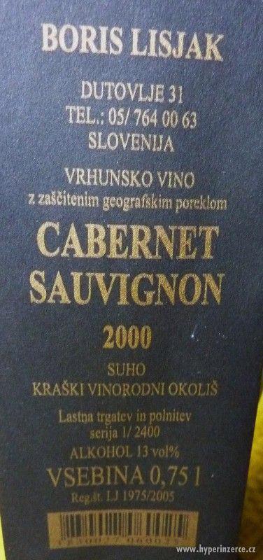 CABERNET SAUVIGNON 2000 - Archivní červené víno - foto 2